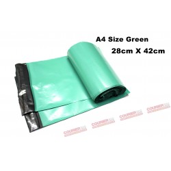 A4 size green courier bag (28 X 42cm, 10pcs)