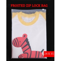 F2 Frosted Plastic Bag with Zip Lock (24cmX35cm,1pc)