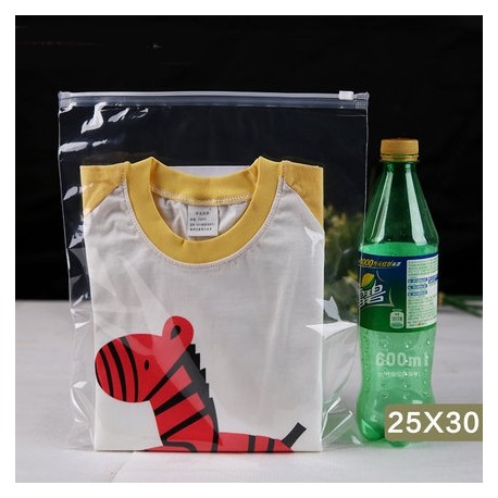 T2 Transparent Plastic Bag with Zip Lock (25cmX30cm, 1pc)