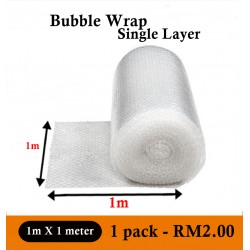 Bubble Wrap Single Layer 1m