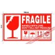 S3 Fragile Sticker White 15cm x 9cm, 45pcs