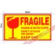 S2 Fragile Sticker Yellow 9cm x 5cm, 45pcs