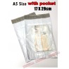 A5 size white color pocket courier bag (17 X 29cm,1pc)