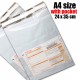 A4 size white color pocket courier bag (24 x 35 cm), 1pc