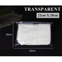 T4 Transparent Plastic Bag with Zip Lock (22X20cm,1pc)