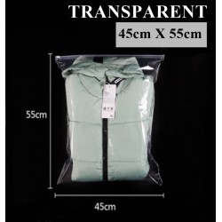 T6 Transparent Plastic Bag with Zip Lock (35cmX45cm, 1pc)