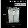 T6 Transparent Plastic Bag with Zip Lock (45cmX55cm, 100pc)