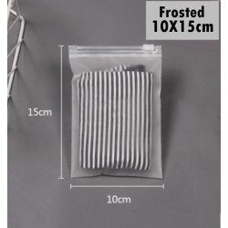 10X15cm FROSTED PLASTIC BAG WITH ZIP LOCK (1PC)