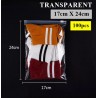T1 Transparent Plastic Bag with Zip Lock (17X24cm,100pc)