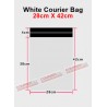 28X42cm Size White Courier Bag (100pcs)