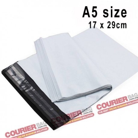 A5 size white courier bag (17 x 30 cm, 100pcs)