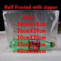 HALF FROSTED ZIP LOCK BAG